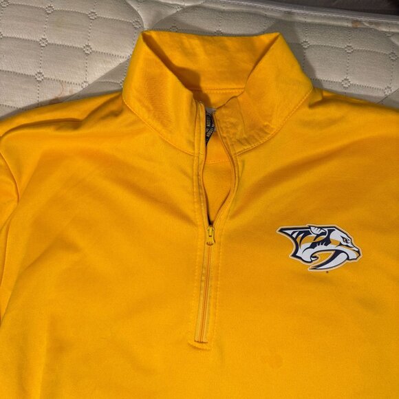 Nashville Predators 2th Year 1/4 Zip Yellow Logo Pullover ... - Picture 5 of 11